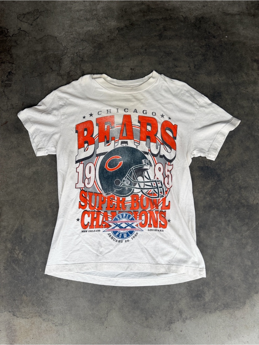 Chicago Bears NFL Abercrombie Fitch Retro 1985 Super Bowl Champions Tee Men’s M